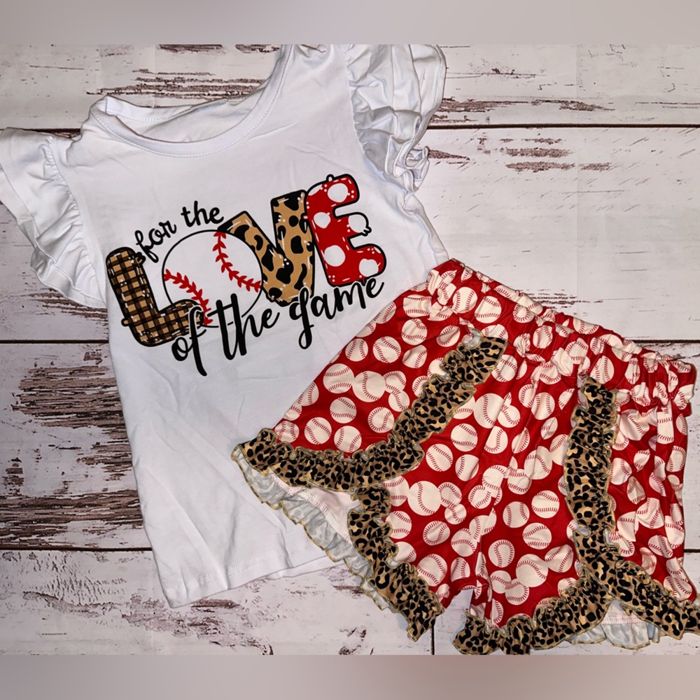 🆕Boutique🆕 For the Love of the Game Shortie Set